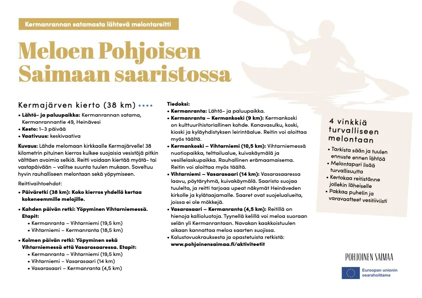 Heinäveden melontareitti.